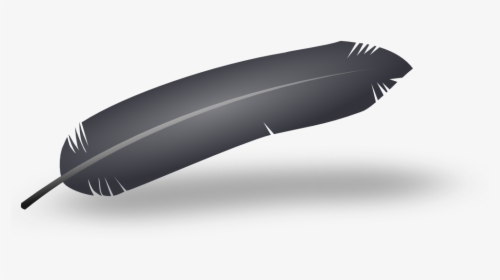 Black Feather - Clipart Black And White Large Feather, HD Png Download, Free Download