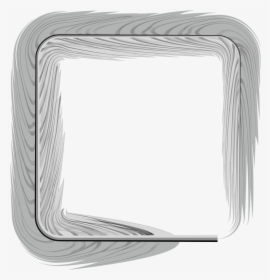 Free Clipart Of A Grayscale Square Feather Frame - Sketch, HD Png Download, Free Download