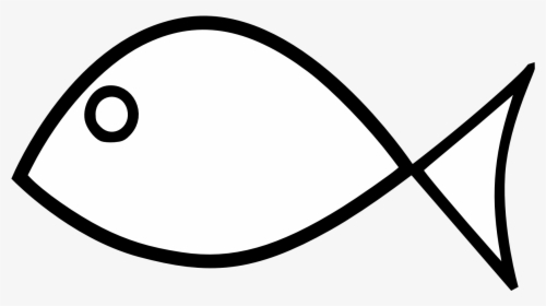 Christian Fish Symbol Free Clipart Banner Download - Simple Fish Clipart Black And White, HD Png Download, Free Download