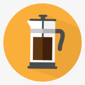 How To Start A Coffee Shop - French Press Coffee Icon, HD Png Download, Free Download