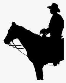 Cowboy Silhouette Png - Cowboy On Horse Silhouette Png, Transparent Png, Free Download