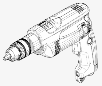 Electric Drill Svg Clip Arts - Electrical Drilling Machine Sketch, HD Png Download, Free Download