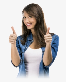 Girl With Thumbs Up, HD Png Download, Free Download