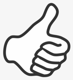 Thumb Up - Black And White Thumb, HD Png Download, Free Download