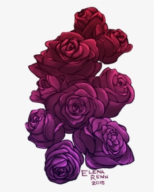 Violet Drawing Rose - Drawn Purple Rose Png, Transparent Png, Free Download