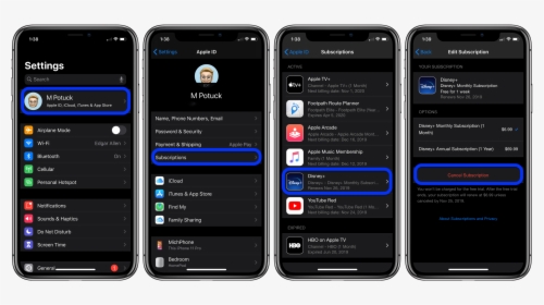 How To Switch Or Cancel Disney Plan - Put Dark Mode On Iphone X, HD Png Download, Free Download