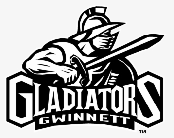 Gwinnett Gladiators Logo Black And White - Atlanta Gladiators Logo Png, Transparent Png, Free Download