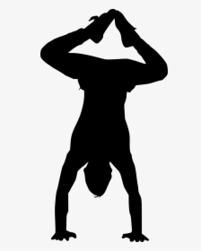 Hand Stand Silhouette 10 1 - Illustration, HD Png Download, Free Download