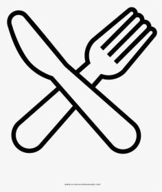 Silverware Coloring Page - White Lunch Icon Png, Transparent Png, Free Download