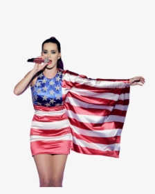 Katy Perry American Flag Png Image - Star Spangled Banner Dress, Transparent Png, Free Download