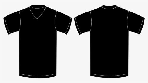 plain black shirt front and back png