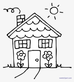 House Cleaning Clipart Black And White Picture Library - House In Black And White, HD Png Download, Free Download