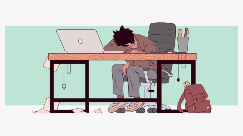 Man Sleeping On Desk Clipart, HD Png Download, Free Download