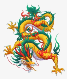 Chinese Dragon Yellow Green And Red, HD Png Download, Free Download