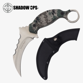 Shadow Ops Fixed Blade Karambit Combat Knife With Sheath - Karambit, HD Png Download, Free Download