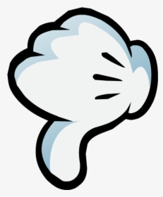 Mickey Mouse Dislike Hand Png Image - Mickey Mouse Thumbs Down, Transparent Png, Free Download