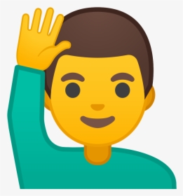 Man Raising Hand Icon - Hand Up Emoji, HD Png Download, Free Download