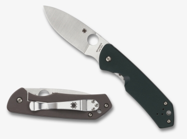 Spyderco Brouwer G10 & Titanium Handle Pocket Knife - Messer Spyderco, HD Png Download, Free Download