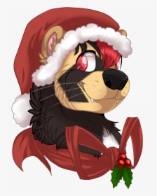Christmas Ferret - Cartoon, HD Png Download, Free Download