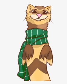 Ferret In A Scarf Clipart , Png Download - Drawing, Transparent Png, Free Download