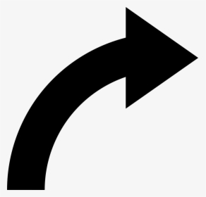 Arrow Curve Pointing To Right - Curve Arrow Pointing Right, HD Png Download, Free Download