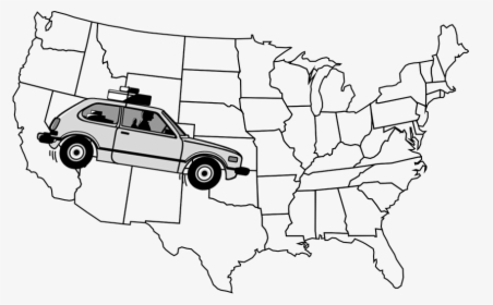 Out Of State Car Accident - High Resolution Blank Us Map, HD Png Download, Free Download