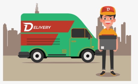 Delivery Courier - Delivery Truck Vector Png, Transparent Png, Free Download