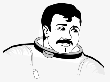 Astronaut Without Helmet Coloring Pages, HD Png Download, Free Download