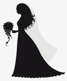 Personalized Bride Groom With Their Child Silhouette - Bride Silhouette Png, Transparent Png, Free Download