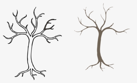 Simple Bare Tree Drawing, HD Png Download, Free Download