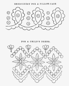Free Victorian Embroidery Patterns - Printable Embroidery Border Patterns, HD Png Download, Free Download