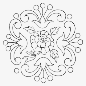 Vintage Floral Embroidery Pattern - Flower Design For Embroidery, HD Png Download, Free Download