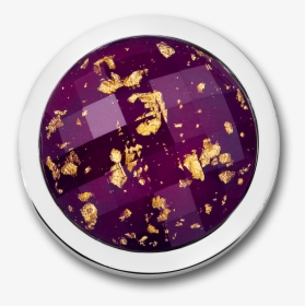 Luna Bordeaux Stainless Steel Disc With Gold Flakes - Circle, HD Png Download, Free Download