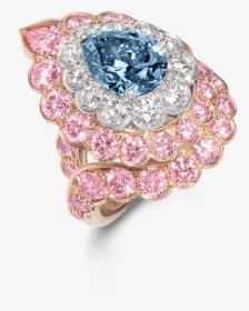 Blue Diamond And Pink Diamond Ring, HD Png Download, Free Download