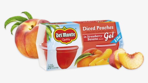 Peaches In Strawberry-banana Flavored Gel - Delmonte Sliced Peaches 100 Calories, HD Png Download, Free Download