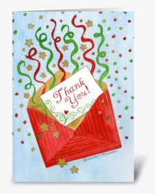 Christmas Gift Red Envelope Thank You Greeting Card - Animated Thank You Cards In Envelope Giphy, HD Png Download, Free Download