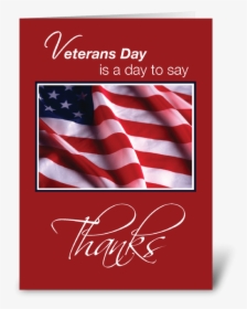 Veterans Day Patriotic American Flag Greeting Card - Veterans Day Greeting Cards, HD Png Download, Free Download