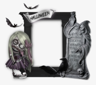 Cadre Halloween, Zombie - Resin Halloween Tombstones, HD Png Download, Free Download