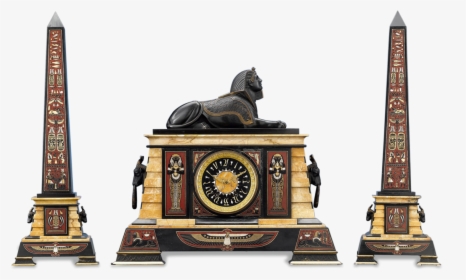 Egyptian Revival Clock Garniture - Clock Tower, HD Png Download, Free Download
