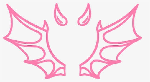 #demon #demonwings #pink #horns #pinkhorns #pinkwings - Pink Devil Horns Png, Transparent Png, Free Download