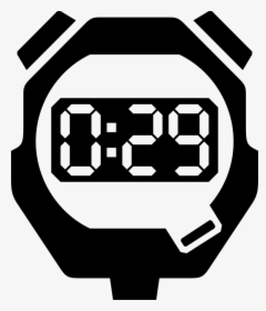 Stopwatch Chronometer Watch Drawing Clip Art - Clip Art Digital Stopwatch, HD Png Download, Free Download