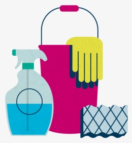 Cleaning Supplies Clip Art - Transparent Cleaning Supplies Clipart, HD Png Download, Free Download