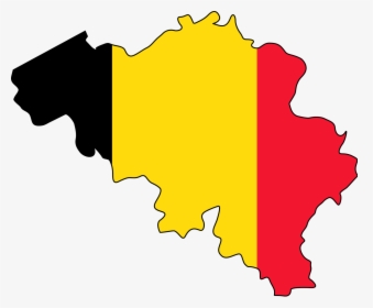 German Flag On Map - Belgium Flag And Map, HD Png Download, Free Download