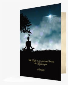Namaste Holiday Greeting Card - Silhouette, HD Png Download, Free Download