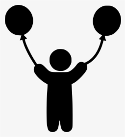Child With Balloons - Clip Art, HD Png Download, Free Download