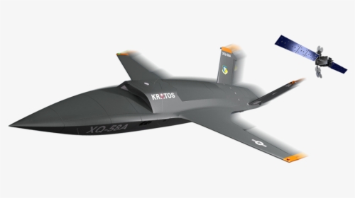 Xq-58 And A Satellite - Drone, HD Png Download, Free Download