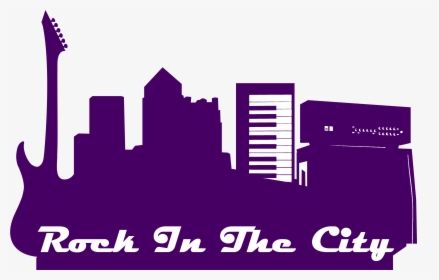 Rock In The City Logo Purple Mid - Detroit Skyline Silhouette, HD Png Download, Free Download