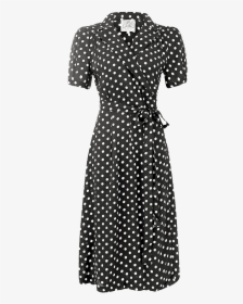 Vintage Polka Dot Wrap Dress, HD Png Download, Free Download
