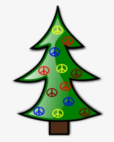 Tree Christmas 8 Xmas Peace Symbol Sign Christmas Clip - Christmas Symbols Clip Art, HD Png Download, Free Download