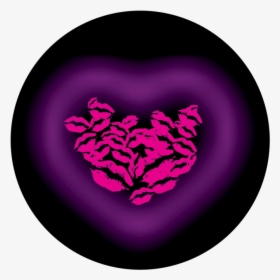 Heart And Kisses - Circle, HD Png Download, Free Download